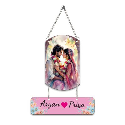 Personalized Couple Name Pre Wedding Theme  Wall Hanging